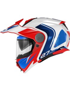 CASCO MODULAR X27 TOURER GRAPHIC BLANCO-AZUL-ROJO