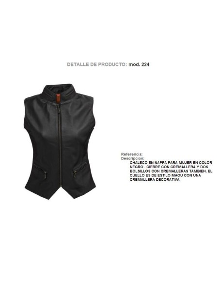 CHALECO PIEL NAPPA CHICA