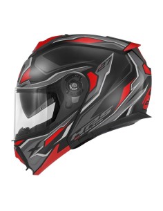 CASCO MODULAR X27 SECTOR  NEGRO MATE - TITANIO - ROJO