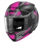 CASCO MODULAR X27 MUJER SECTOR NEGRO MATE - TITANIO - FUCSIA CASCO MODULAR X27 MUJER SECTOR NEGRO MATE - TITANIO - FUCSIA