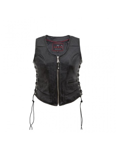 CHALECO PIEL NAPPA NEGRO CHICA ENTALLADO CHALECO PIEL NAPPA NEGRO CHICA ENTALLADO