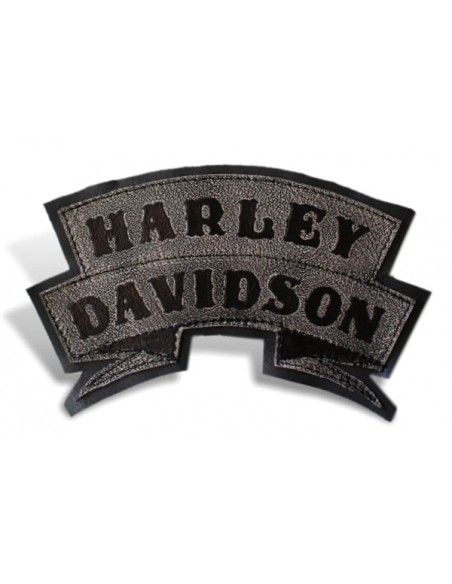 PARCHE DE ESPALDA PIEL HARLEY DAVIDSON NEGRO para Parches