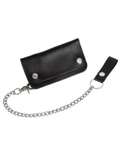 BILLETERA CARTERA 16 X 9,5 CM CON CADENA PARA CINTURÓN PIEL para Bi...
