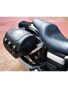 ALFORJAS SUPER STAR BÁSICA TRENZADA HCO AMORT PARA DYNA H.D