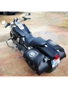 ALFORJAS SUPER STAR BÁSICA TRENZADA HCO AMORT PARA DYNA H.D