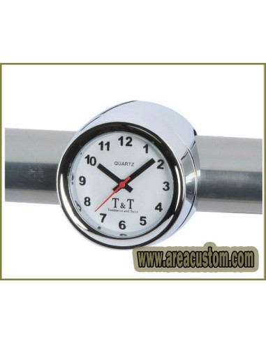 RELOJ CUARZO T&T CROMADO PARA MANILLAR