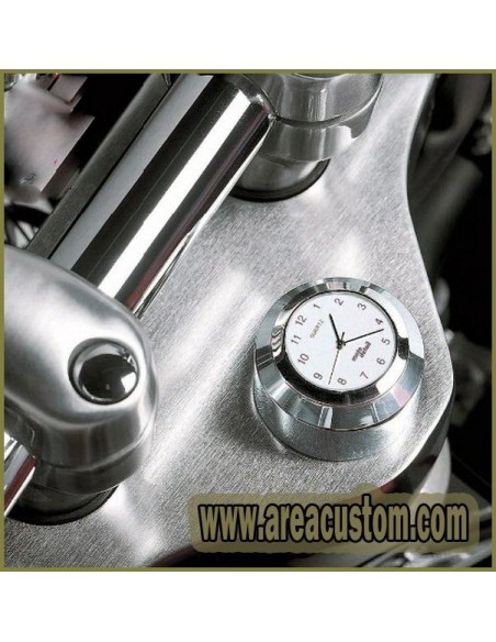 RELOJ CROMADO PARA TUERCA DE HORQUILLA