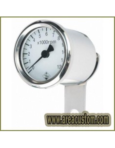 CUENTAREVOLUCIONES 48MM CROMADO ESFERA BLANCA