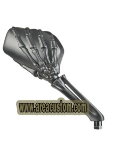 ESPEJO SKELETON HAND NEGRO MATE HOMOLOGADO