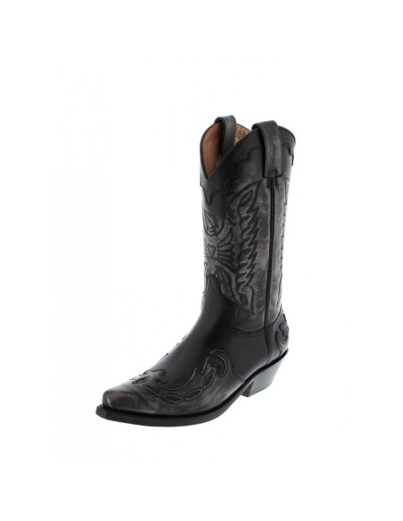 BOTA COWBOY MILANELO BONE-PULL OIL NEGRO MAYURA