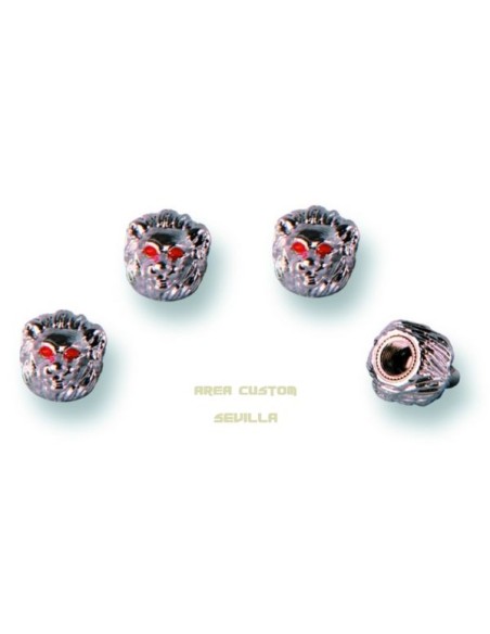 TAPONES DE VALVULA NEUMATICOS CABEZA DE LEON 4 UDES.