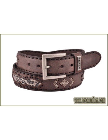 CINTURÓN 211 VACUNO/PITÓN MARRÓN MAYURA CINTURÓN 211 VACUNO/PITÓN MARRÓN MAYURA