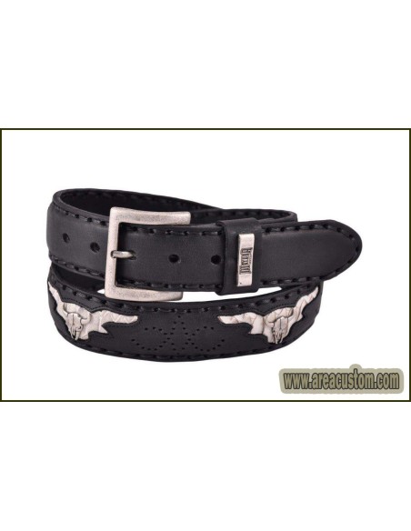 CINTURÓN 1322 VACUNO/PITÓN BLACK MAYURA