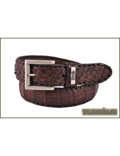 CINTURÓN 214 COCODRILO/PITÓN MARRÓN MAYURA