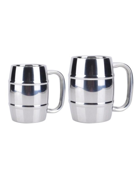 BARRILITO ACERO INOXIDABLE DOBLE PARED 330 ML O 550 ML