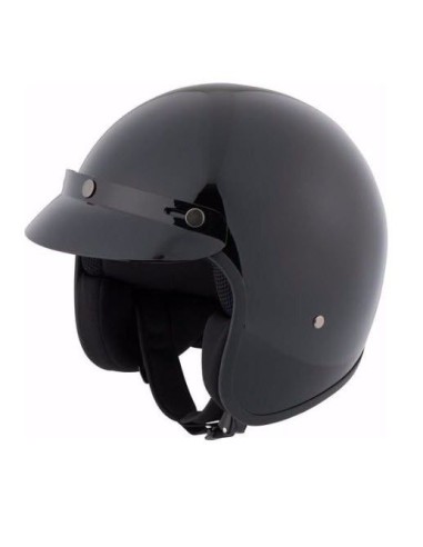 CASCO CUSTOM FIBRA VIDRIO NEGRO BRILLO HOMOLOGADO CASCO CUSTOM FIBRA VIDRIO NEGRO BRILLO HOMOLOGADO