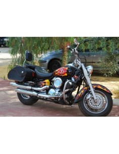 ALFORJAS PIEL NAPOLEÓN BASICA RIGIDAS RED SEWING