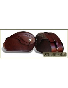 ALFORJAS PIEL NAPOLEÓN BASICA RIGIDAS BROWN INDIAN CHIEF