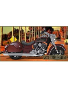 ALFORJAS PIEL NAPOLEÓN BASICA RIGIDAS BROWN INDIAN CHIEF