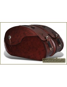 ALFORJAS PIEL NAPOLEÓN BASICA RIGIDAS BROWN INDIAN CHIEF