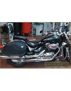 ALFORJAS PIEL NAPOLEÓN BASICA RIGIDAS GOTICAS SUZUKI VL800