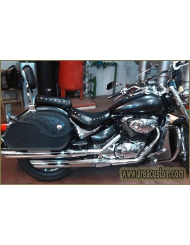 ALFORJAS PIEL NAPOLEÓN BASICA RIGIDAS GOTICAS SUZUKI VL800