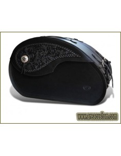 ALFORJAS PIEL NAPOLEÓN BASICA RIGIDAS GOTICAS SUZUKI VL800