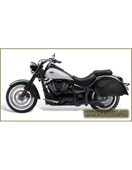 ALFORJAS PIEL NAPOLEÓN BASICA RIGIDAS KAWASAKI VN 900