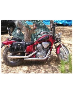 ALFORJAS PIEL TORELO CLÁSICA FLECOS