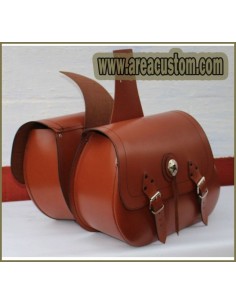 ALFORJAS PIEL BÁSICAS TORELO MARRON CUERO