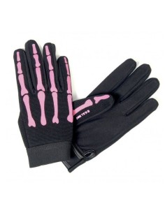 GUANTES PINK SKELETON CHICAS MECHANIC HOT LEATHERS
