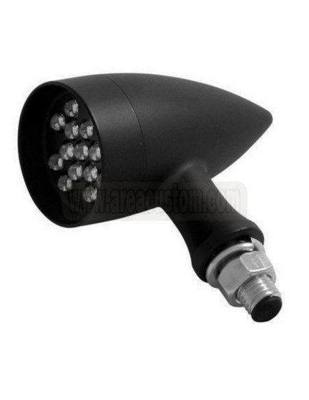 INTERMITENTE LED TECHNO NEGRO HH M10 HOMOLOGADO