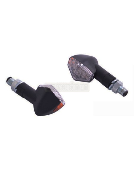 INTERMITENTES LED HEXAGON NEGROS CORTOS HH M10 HOMOLOGADOS