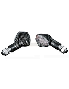 INTERMITENTES LED HEXAGON CARBON CORTOS HH M10 HOMOLOGADOS