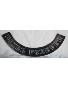 PARCHE DE PIEL BIKER FOREVER NEGRO BAJO