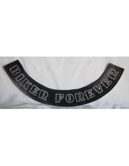 PARCHE DE PIEL BIKER FOREVER NEGRO BAJO