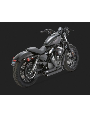 ESCAPE SHORTSHOTS STAGGERED NEGRO HARLEY DAVIDSON SPORTSTER '04-UP ESCAPE SHORTSHOTS STAGGERED NEGRO HARLEY DAVIDSON SPORTSTER '04-UP