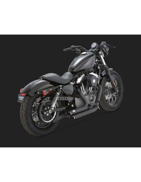 ESCAPE SHORTSHOTS STAGGERED NEGRO HARLEY DAVIDSON SPORTSTER '04-UP