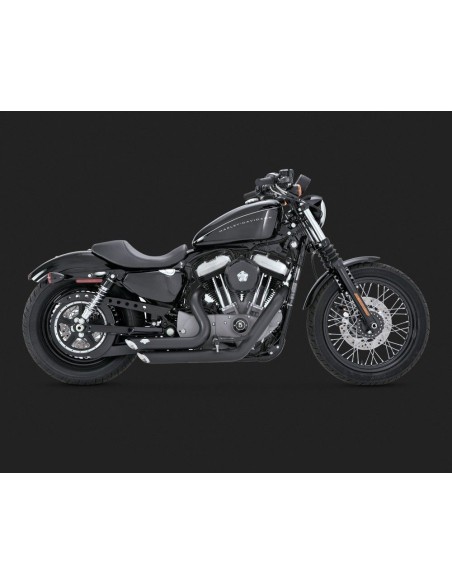 ESCAPE SHORTSHOTS STAGGERED NEGRO HARLEY DAVIDSON SPORTSTER '04-UP