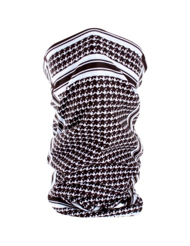 BRAGA CUELLO FORRO POLAR TUBULAR PATA DE GALLO NEGRO Y BLANCO ZH