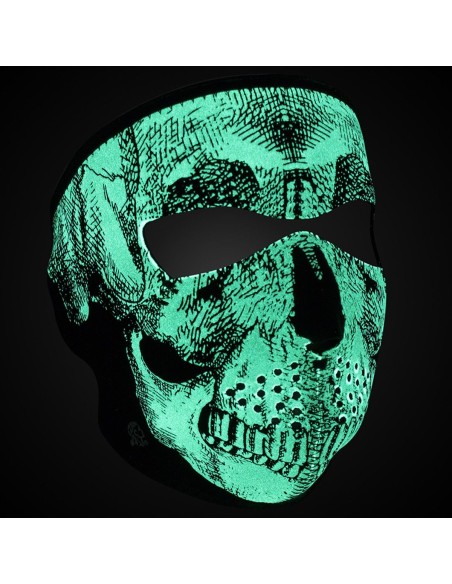 MASCARA CARA NEOPRENO SKULL ZH BRILLA EN LA OSCURIDAD