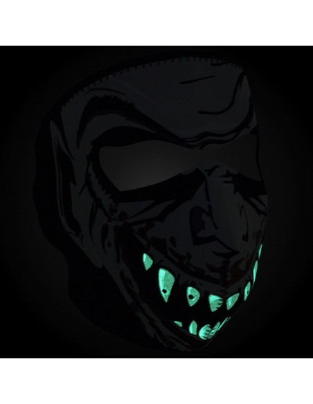 MASCARA CARA NEOPRENO VAMPIRO ZH BRILLA EN LA OSCURIDAD