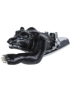 OSO CAZANDO NEGRO-CROMADO EMBELLECEDOR