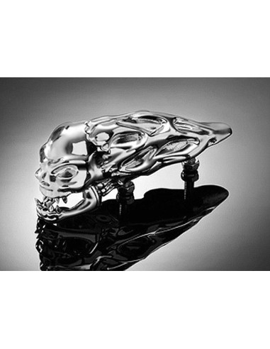 SKULL CROMADO EMBELLECEDOR 16 CM SKULL CROMADO EMBELLECEDOR 16 CM