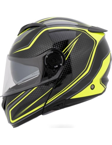 CASCO MODULAR K14 MTR NEGRO - AMARILLO FLUOR CASCO MODULAR K14 MTR NEGRO - AMARILLO FLUOR