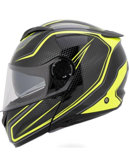 CASCO MODULAR K14 MTR NEGRO - AMARILLO FLUOR