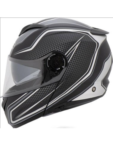 CASCO MODULAR K14 MTR NEGRO - PLATA CASCO MODULAR K14 MTR NEGRO - PLATA