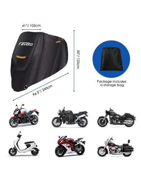FUNDA PARA MOTO EXTERIOR 210T ALTA CALIDAD