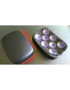 ASIENTO PARA MOTO CON VENTOSAS 26X18 CM NEGRO-MARRON