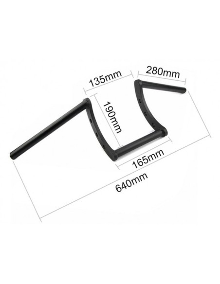 MANILLAR Z-BAR 25,4MM CROMADO